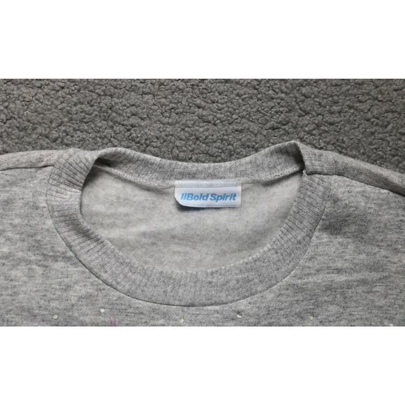 New Vintage Bold Spirit Sears Nightgown L Gray Embroidered 3D Textured Rabbits - Picture 5 of 8